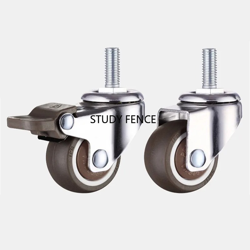 Office Furniture Hardware - ล้อเลื่อนแบบเกลียว M6 จำนวน 4 ชิ้น ขนาด