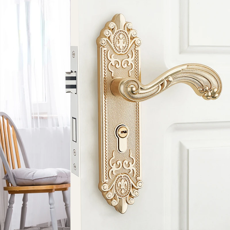 Furniture Hardware Locks - มือจับประตูภายในแบบเงียบสไตล์ยุโรป พร้อมระบบล็อคกันขโมยสุดหรู อุปกรณ์ฮาร์ดแวร์สำหรับเฟอร์นิเจอร์ทันสมัย