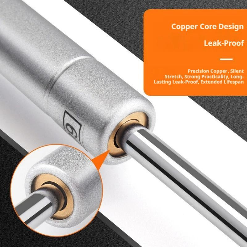 Soft Close Hinge - โช้คอัพแก๊สขนาด 28 ซม. สีเงิน พร้อมแกนทองแดง ระบบไฮดรอลิกสำหรับยกฝาตู้