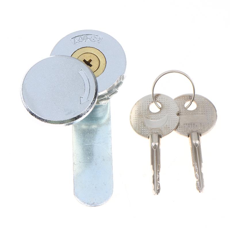 Furniture Hardware Cam Lock - 18.5 มม./22 มม. ล็อคแบบลูกบิดพร้อมกุญแจ 2 ดอก