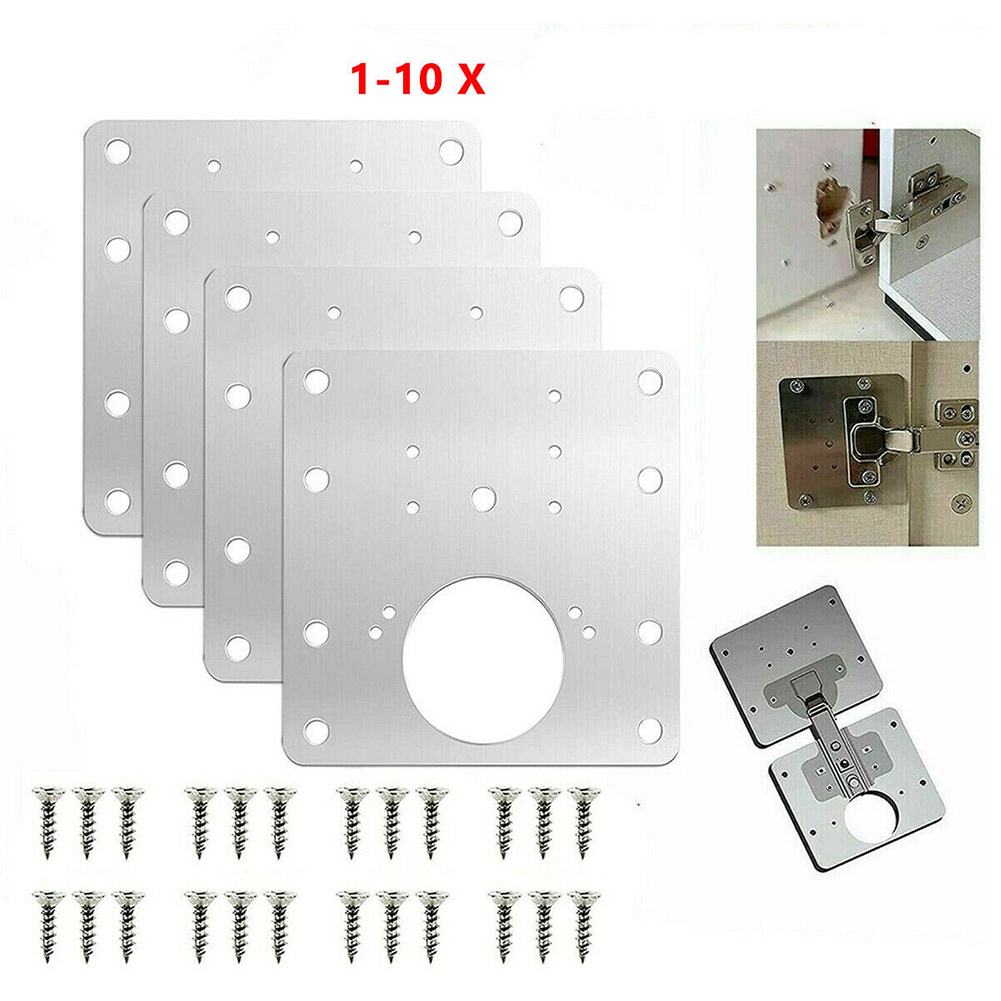 Furniture Hardware Kit - 2/4/10 ชิ้น บานพับประตู สแตนเลส บานพับตู้ ชุดซ่อมบานพับ