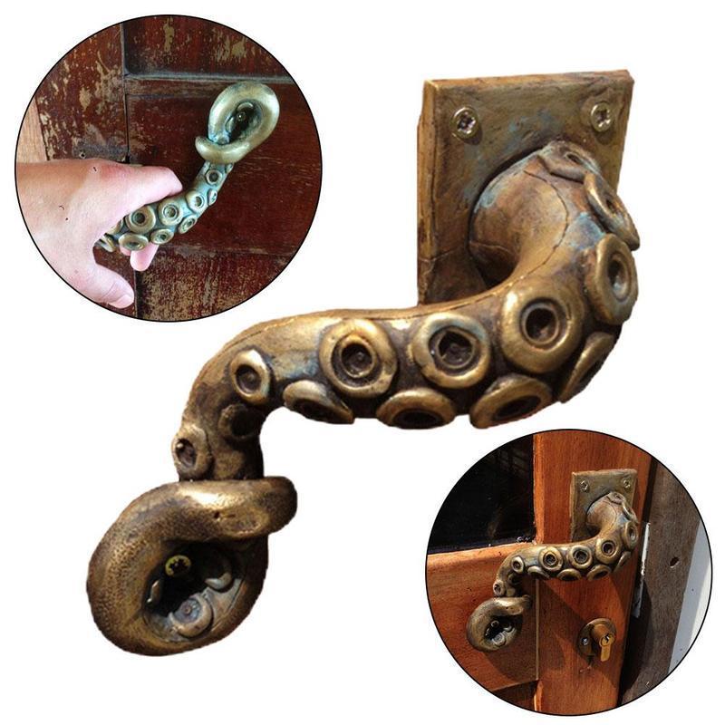 Furniture Hardware Kit - Vintage Octopus ลูกบิดประตูสัตว์สไตล์กลางแจ้ง Hook เฟอร์นิเจอร์ลิ้นชักบาร์ดึงฮาร์ดแวร์โบราณตู้ Shake