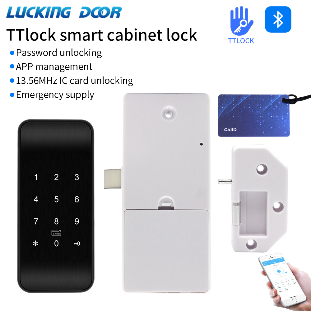 Furniture Hardware Bolts - TTLOCK 13.56Mhzลายนิ้วมือลิ้นชักล็อคเฟอร์นิเจอร์RFID BLEตู้Locker USBชาร์จAppสมาร์ทล็อคสําหรับสปาสระว่ายน้ําGym