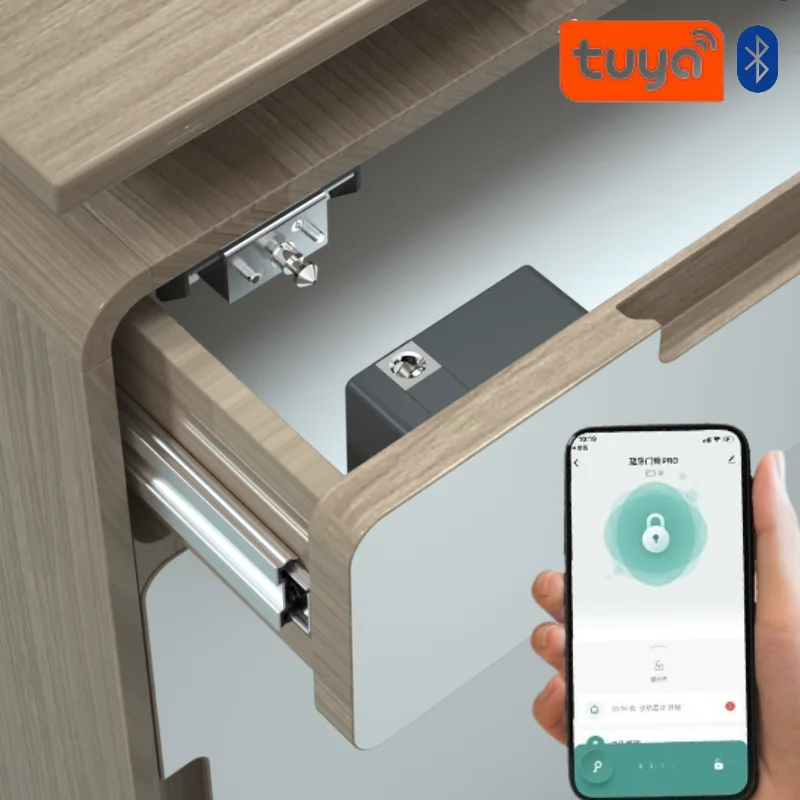 Furniture Hardware Tools - Tuya สมาร์ทตู้ประตูล็อค Keyless ที่มองไม่เห็นล็อคอิเล็กทรอนิกส์ IC Card