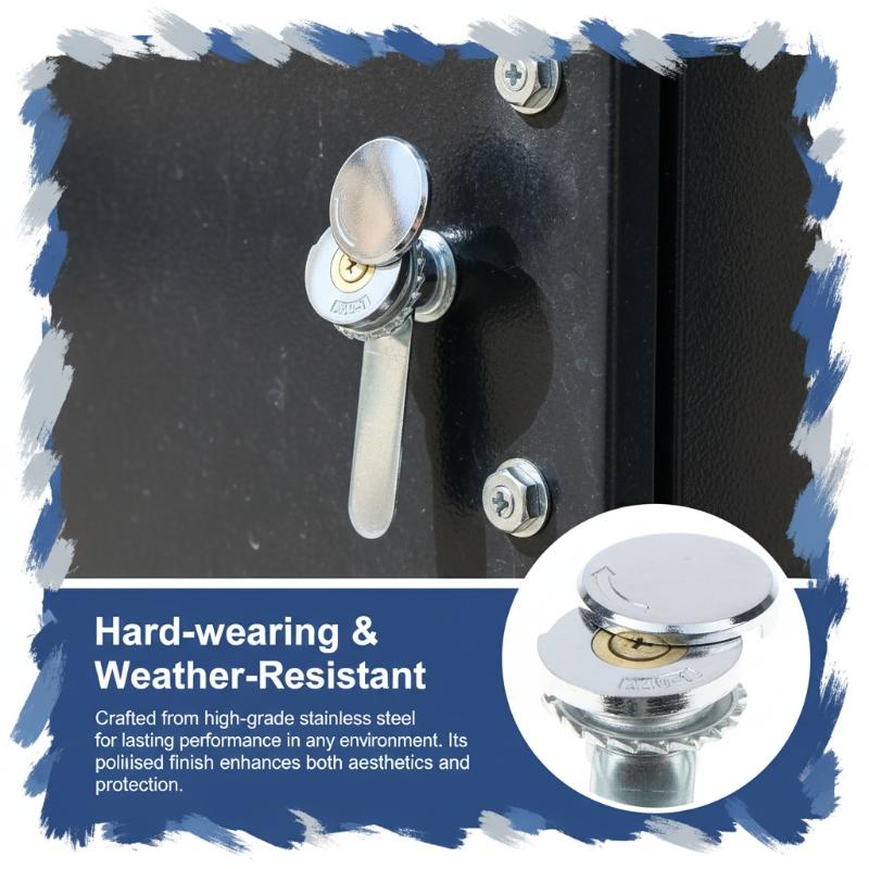 Furniture Hardware Cam Lock - อลูมิเนียมอัลลอยด์ 18.5 มม./22 มม. ล็อคทรงกระบอกพร้อม 2