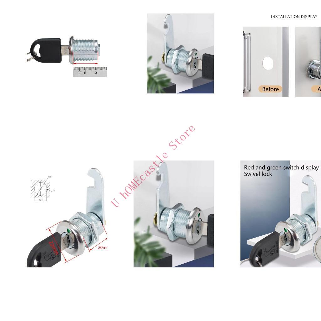 63HF 2 ชุดลิ้นชัก Cams ล็อค ตู - Furniture Hardware Locks บทวิจารณ์และราคา