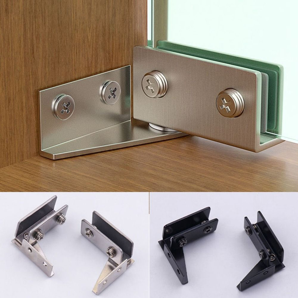 บานพับกระจกแบบไม่มีรูพรุน 2 ชิ - Furniture Hardware Display บทวิจารณ์และราคา