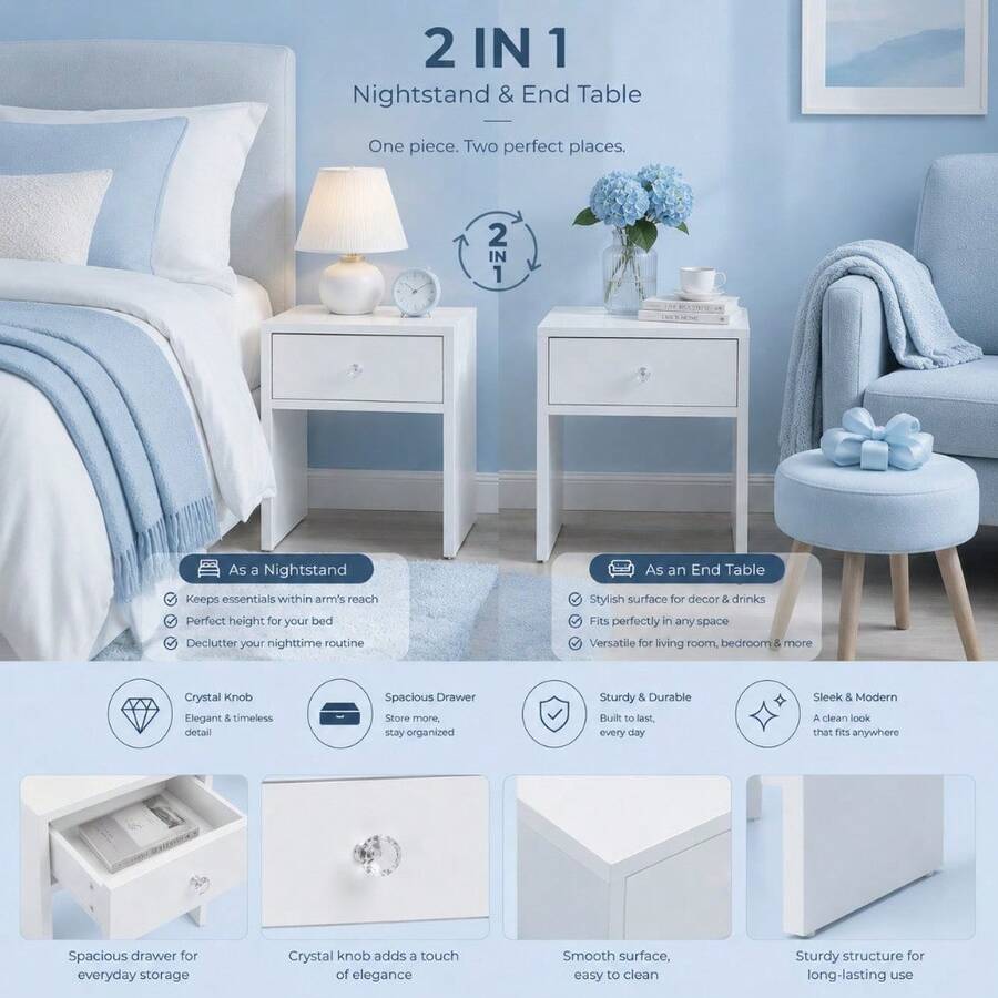 เก้าอี้เก็บของและโต๊ะข้างเตียง - Furniture Hardware Kit บทวิจารณ์และราคา