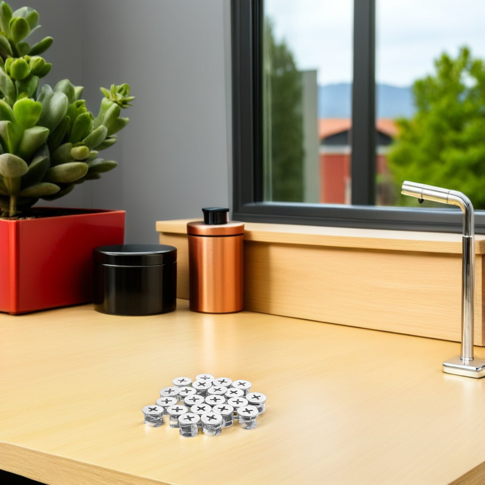 ชุดล็อคเฟอร์นิเจอร์แบบแคม 20 ช - Furniture Hardware Cam Lock บทวิจารณ์และราคา