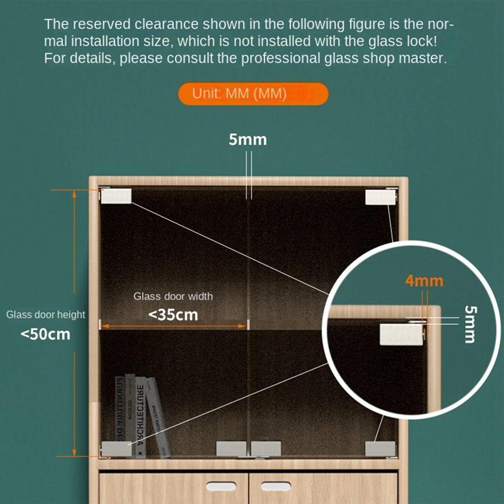 บานพับกระจกแบบไม่เจาะรู 2 ชิ้น - Furniture Hardware Display บทวิจารณ์และราคา