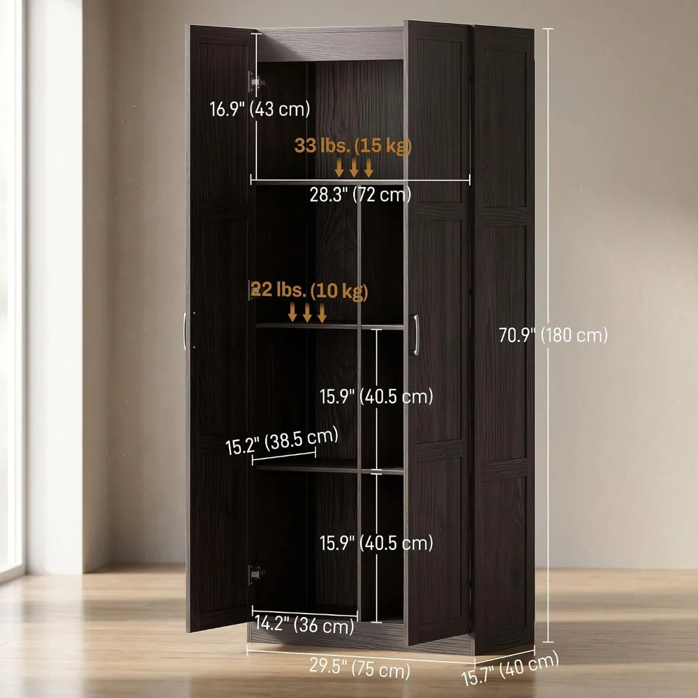 ตู้เก็บของในครัว HOMCOM สูง 71 - Soft Close Hinge บทวิจารณ์และราคา