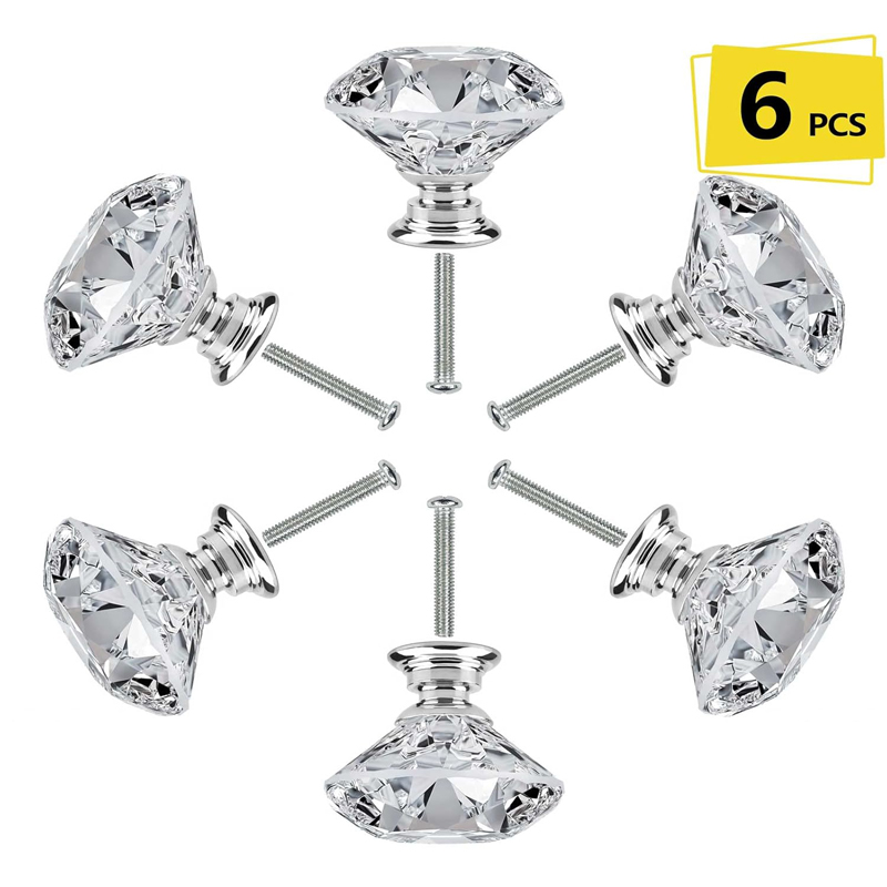 ลูกบิดตู้ 6 ชิ้น พร้อมสกรู ขนา - Furniture Hardware Tools บทวิจารณ์และราคา