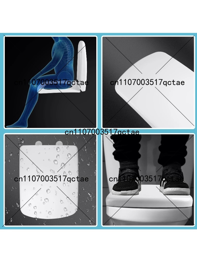 ฝารองนั่งชักโครกสีขาวแบบหนาพิเ - Soft Close Hinge บทวิจารณ์และราคา